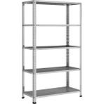 Rafburada 5 Katlı Galvaniz Çelik Raf 1.00 mm -43x60-200 cm - 43x60x200 1,00 mm Raf