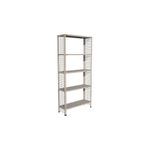 Rafburada 5 Katlı Galvaniz Tel Kafes Çelik Raf - Dekoratif Raf - 31x60 cm-150 cm