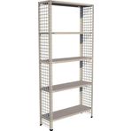 RafBurada ® 5 Katlı Galvaniz Tel Kafes Çelik Raf. Dekoratif Raf 31x93x150 Cm