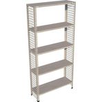 RafBurada ® 5 Katlı Galvaniz Tel Kafes Çelik Raf. Dekoratif Raf 31x93x200 Cm