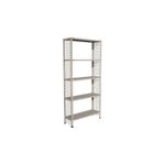 Rafburada 5 Katlı Galvaniz Tel Kafes Çelik Raf - Dekoratif Raf - 43x60 cm-150 cm