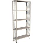 RafBurada ® 5 Katlı Galvaniz Tel Kafes Çelik Raf. Dekoratif Raf 43x75x150 Cm