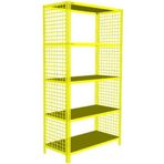 Rafburada® 5 Katlı Renkli Tel Kafes Çelik Raf. Dekoratif Raf 31x75 Beyaz 150 cm