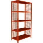 Rafburada® 5 Katlı Renkli Tel Kafes Çelik Raf. Dekoratif Raf 31x93 Turuncu 200 cm