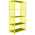 Rafburada® 5 Katlı Renkli Tel Kafes Çelik Raf. Dekoratif Raf 43x60 Beyaz 200 cm