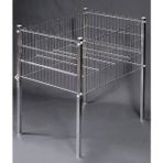 Rafburada 60x60 Cm (Krom Profil Ayaklı) Havuz Sepet - Market, Mağaza, Vitrin, Promosyon Havuz Sepeti - 60x60x86 cm - Gri