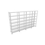 Rafburada 7 Katlı 4'lü Bitişik Galvaniz Çelik 200x31x75 cm Depo Arşiv Dosya Rafı