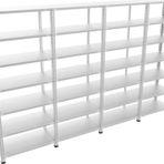 Rafburada 7 Katlı 4'lü Bitişik Galvaniz Çelik 200x31x93 cm Depo Arşiv Dosya Rafı