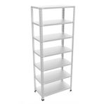 Rafburada® 7 Katlı Galvaniz Çelik Raf. Depo, Kiler, Dosya Rafı 1.50 Mm-43x93-200 Cm
