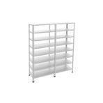 Rafburada 8 Katlı Duble Galvaniz Çelik Raf - Depo, Arşiv, Kiler, Dosya, Market Rafı - 43x60 cm-200 cm-0.70 mm