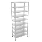 Rafburada® 9 Katlı Galvaniz Çelik Raf. Depo, Kiler, Dosya Rafı 0.70 Mm-20*60-200 Cm