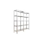 Rafburada Duble Galvaniz Çelik 43x186x200 cm 5 Katlı Raf