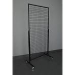 RafBurada Tekerlekli Sık Telli Tel Raf - Tel Pano Stand, Duvar Askılığı 60x150 Cm
