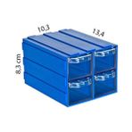 Rafçızade Çekmeceli Kutu 144 Plastik 4 Çekmeceli 103*134*83 mm