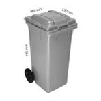 Rafçızade Çöp Kovası 120 lt Plastik Gri