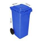 Rafçızade Çöp Kovası 120 lt Plastik Mavi