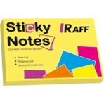 Raff Sarı Yapışkanlı Not Kağıdı ( 75 mm x 50 Mm) - Boyut - Post-it