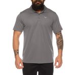 Raff & Taff Polo tişört, fitness tişörtü, yüksek kaliteli, nefes alan fonksiyonel tişört, boş zaman tişörtü, Antrasit, S