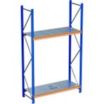 Raffar 2 Katlı Endüstriyel Depo Raf Sistemi – Hafif Yük Rafı - Çok Renkli - 80x150xH200CM
