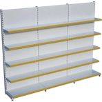 Raffar Beyaz Metal 5 Katlı 3'lü Birleşik Katlı Market Raf Sistemi | Market Rafı | G270CM Yükseklik H220 Cm| - Sarı - ölçü