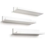 Rafı 3 Lü Set 50X15 cm Beyaz Dekoratif Duvara Monte Raf Salon Mutfak Banyo ve Ofis Için Modern Ra - Çok Renkli