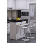Rafineri Tasarım Mutfak Masası Ada Şeklinde Bar Masa Ile Birlikte Azure Mdf - Siyah - 92 x 106 cm