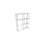 Rafistan 4 Katlı Duble Galvaniz Çelik Raf 43x150x150 cm - Depo, Arşiv, Kiler, Dosya, Market Rafı - Gri