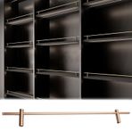 Raflar için bariyer, dekoratif korkuluk ticari, raflar için 12 adet altın alüminyum direk paketi, ayakkabı rafları, dolaplar ve vitrinler için – 61 cm (24 inç) bariyer çubuğu