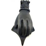 Raftan Topla Antika Tarz Dekoratif Pirinç El Kapı Tokmağı, Taktak - 167X75 Mm, Oksit