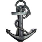 Raftan Topla Antika Tarz Dekoratif Pirinç Halatlı, Çapa, Denizci, Gemici Kapı Tokmağı, Taktak - 170X60MM, Oksit