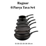 Ragnar 6 Parça Tava Seti 6 Lı Çeyiz Tava Set Wok, Grill, Krep, Y