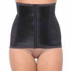 Rago Style 821 | Saten Panelli Firma Kontrolü Bel Cincher | Güç Mesh Desteği | Kanca Ön Kapatma | ABD'de üretilmiştir, Siyah, S/26