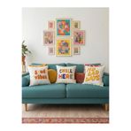 RahanDesign Renkli Punch İşlemeli 3lü Kırlent Kılıfı Seti - 43x43cm - Dekoratif 3lü Punch Kırlent Kılıfı