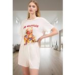 Rahat %100 Pamuklu Pijama Takımı Ayıcıklı Desenli Yazlık Ev Giyim Modern Stil Yüksek Kalite