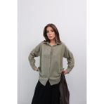 Rahat Kesim Düz Renk cep Detaylı GÖMLEK 51442 - Haki - L - XL