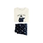 Rahat Kesim Penguen Baskılı Polar Pijama Takımı