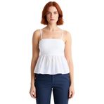 Rahat ve Şık Dacron Crop Bluz Günlük Kombinler İçin Görünüm Mükemmel Uyum Trend Tasarım_Beyaz-42