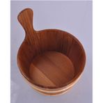 Rahatlatıcı Sauna Deneyimi için Kepçe ve rt Premium Sauna Aksesuarları ile Cedar Wood Sauna Kovası Seti