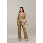 Raheel Fashion Acı sarı abiye pullu kumaş
