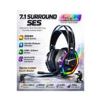 Raiden G607 USB 7.1 RGB Mikrofonlu Profesyonel Gaming Kulaklık, E-Spor Kulaklığı, Siyah