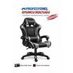 Raiden Gri Desen Oyuncu Koltuğu, Ergonomik Tasarım, Ayarlanabilir Boyun ve Bel Yastığı, Hareketli Kolçak