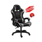 Raiden Gri Desen Oyuncu Koltuğu, Ergonomik Tasarım, PU Deri, Ayarlanabilir Boyun ve Bel Yastığı