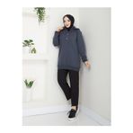 Raika Moda Kapşonlu 3 İplik Büyük Beden Tesettür Sweatshirt