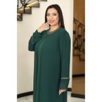 Raika Moda Sultan Büyük Beden Tesettür Abiye - Zümrüt - 44