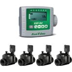 Rain Bird Esp 9V Pilli Kontrol Ünitesi 4 İstasyon 100 Hv 9V Selenoid Vana Seti ESP-9V Wpx