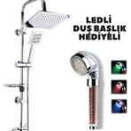 Rain Duş Robotu Tepe Duş Seti Duş Başlığı Sistemi Ledli Duş Başlık Hediyeli (Lisinya)
