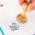 Rain Öğretmenlerine Mühür Seti - Ahşap Kitap Mühür - Defter Kaşe
