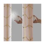 Raina Total Blackout Metalik Baskı Gromet Üst Tekli Perde Paneli Termal Yalıtımlı Işık Engelleyici Drape, Yatak Odası, Oturma Odası ve Yurt Için, 50 x 84, Allık/altın, 1 Adet - standart