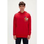 Rainbow Hoodie Crimson-Red Kırmızı Kapüşonlu Erkek Sweatshirt