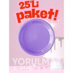 Rainbow Lila Plastik Tabak 25 Adet Şık & Dayanıklı Kullan-at Açık Mavi
